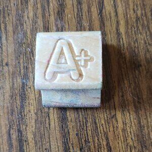 Stampin up Wood Cut Letter A+ Wood Rubber Stamp 1 x 1 Inches